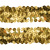 Тесьма с пайетками D16, шир. 30 мм/уп. 25+/-1 м, цвет золото - купить в Нижнем Новгороде. Цена: 1 087.39 руб.