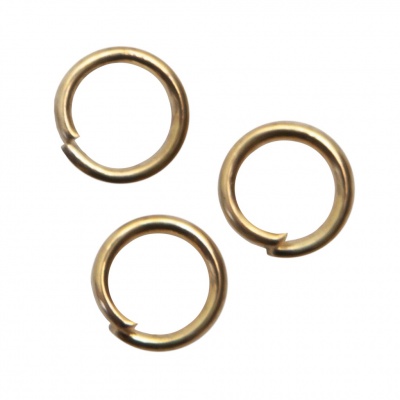 Кольцо  соединительное для бижутерии 5 мм, цв.-золото - купить в Нижнем Новгороде. Цена: 0.44 руб.