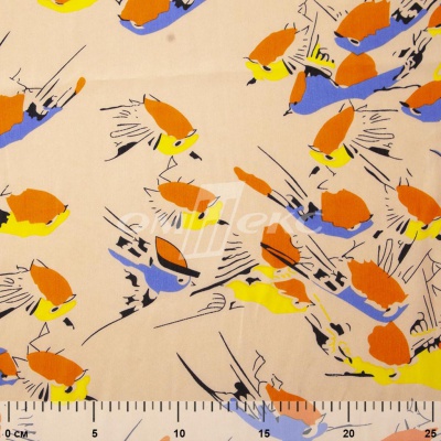 Плательная ткань "Софи" 14.1, 75 гр/м2, шир.150 см, принт птицы - купить в Нижнем Новгороде. Цена 241.49 руб.