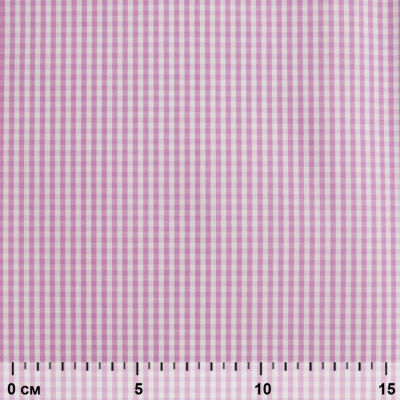 Ткань сорочечная Клетка Виши, 115 г/м2, 58% пэ,42% хл, шир.150 см, цв.1-розовый, (арт.111) - купить в Нижнем Новгороде. Цена 306.69 руб.