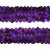Тесьма с пайетками 12, шир. 30 мм/уп. 25+/-1 м, цвет фиолет - купить в Нижнем Новгороде. Цена: 1 098.48 руб.