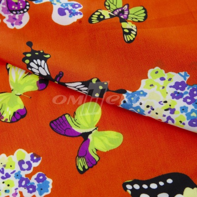 Плательная ткань "Софи" 7.1, 75 гр/м2, шир.150 см, принт бабочки - купить в Нижнем Новгороде. Цена 241.49 руб.
