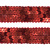 Тесьма с пайетками 3, шир. 20 мм/уп. 25+/-1 м, цвет красный - купить в Нижнем Новгороде. Цена: 778.19 руб.