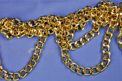 Цепь металл декоративная №11 (17*13) золото (10+/-1 м)  - купить в Нижнем Новгороде. Цена: 1 341.87 руб.