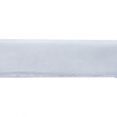 Лента бархатная нейлон, шир.12 мм, (упак. 45,7м), цв.01-белый - купить в Нижнем Новгороде. Цена: 457.61 руб.
