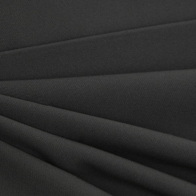 Костюмная ткань "Элис", 220 гр/м2, шир.150 см, цвет чёрный - купить в Нижнем Новгороде. Цена 308 руб.