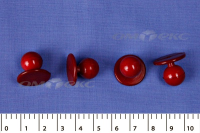 Пуговица поварская "Пукля", 10 мм, цвет красный - купить в Нижнем Новгороде. Цена: 2.28 руб.