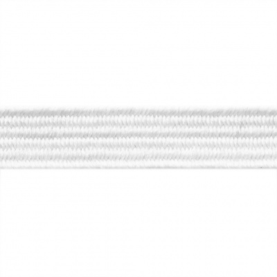 Резиновые нити с текстильным покрытием, шир. 6 мм (182 м/уп), цв.-белый - купить в Нижнем Новгороде. Цена: 705.59 руб.