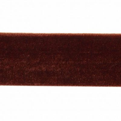 Лента бархатная нейлон, шир.25 мм, (упак. 45,7м), цв.120-шоколад - купить в Нижнем Новгороде. Цена: 981.09 руб.