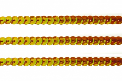 Пайетки "ОмТекс" на нитях, CREAM, 6 мм С / упак.73+/-1м, цв. 88 - оранжевый - купить в Нижнем Новгороде. Цена: 300.55 руб.