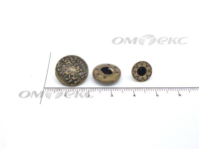 Кнопки металл 15 мм альфа антик с рис.№3  - купить в Нижнем Новгороде. Цена: 2.90 руб.