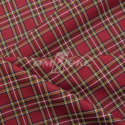 Ткань костюмная клетка 24379 2012, 230 гр/м2, шир.150см, цвет бордовый/бел/жел - купить в Нижнем Новгороде. Цена 539.74 руб.