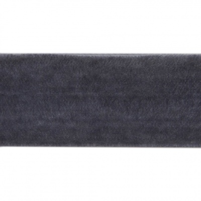 Лента бархатная нейлон, шир.25 мм, (упак. 45,7м), цв.189-т.серый - купить в Нижнем Новгороде. Цена: 981.09 руб.
