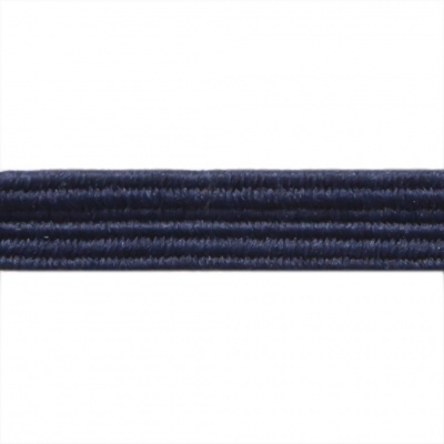 Резиновые нити с текстильным покрытием, шир. 6 мм ( упак.30 м/уп), цв.- 117-т.синий - купить в Нижнем Новгороде. Цена: 152.05 руб.
