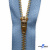 Молнии джинсовые металл т-5, 18 см латунь (YG), цв.-деним (231) - купить в Нижнем Новгороде. Цена: 22.80 руб.
