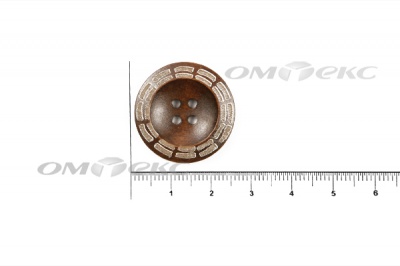 Пуговица деревянная круглая №53 (25мм) - купить в Нижнем Новгороде. Цена: 3.68 руб.