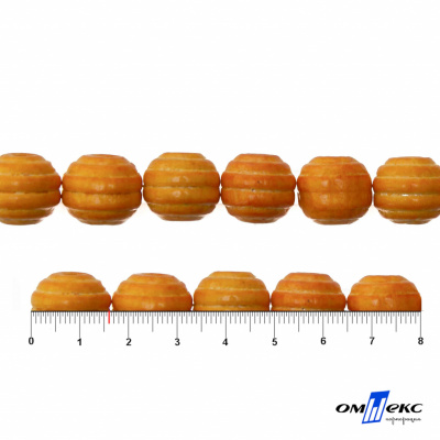 0309-Бусины деревянные "ОмТекс", 16 мм, упак.50+/-3шт, цв.003-оранжевый - купить в Нижнем Новгороде. Цена: 62.22 руб.