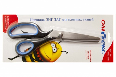 Ножницы арт.0330-6052 "ЗИГ-ЗАГ" 5 мм, для плотных тканей , 9"/ 229 мм - купить в Нижнем Новгороде. Цена: 733.08 руб.