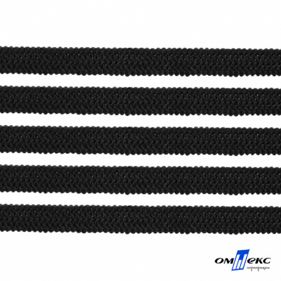 Лента эластичная вязанная (резинка) 4 мм (200+/-1 м) 400 гр/м2 черная бобина "ОМТЕКС" - купить в Нижнем Новгороде. Цена: 1.78 руб.