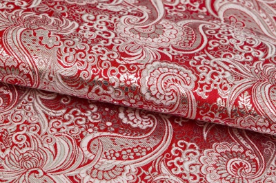 Ткань костюмная жаккард, 135 гр/м2, шир.150см, цвет красный№3 - купить в Нижнем Новгороде. Цена 441.94 руб.