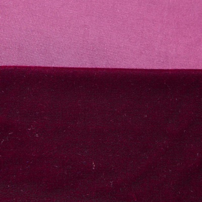 Бархат стрейч №2, 240 гр/м2, шир.160 см, (2,6 м/кг), цвет бордо - купить в Нижнем Новгороде. Цена 748.44 руб.