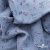 Ткань Муслин принт, 100% хлопок, 125 гр/м2, шир. 140 см, #2308 цв. 69 серо-голубой с цветком - купить в Нижнем Новгороде. Цена 413.11 руб.