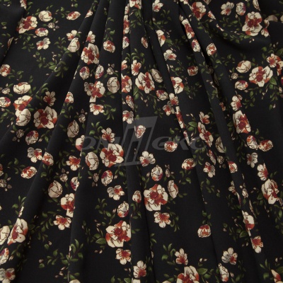 Плательная ткань "Фламенко" 3.1, 80 гр/м2, шир.150 см, принт растительный - купить в Нижнем Новгороде. Цена 239.03 руб.