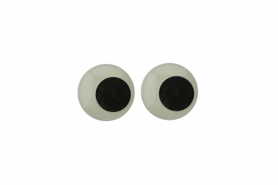 Глазки для игрушек, круглые, с бегающими зрачками, 8 мм/упак.100+/-2 шт, цв. -черно-белые - купить в Нижнем Новгороде. Цена: 28.57 руб.