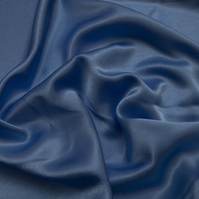 Поли креп-сатин 16-4132, 125 (+/-5) гр/м2, шир.150см, цвет голубой - купить в Нижнем Новгороде. Цена 155.57 руб.