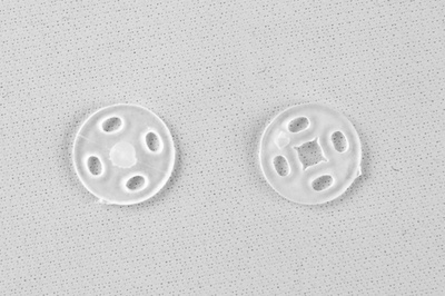 Кнопки пришивные пластиковые 10 мм, блистер 24шт, цв.-прозрачные - купить в Нижнем Новгороде. Цена: 48.41 руб.
