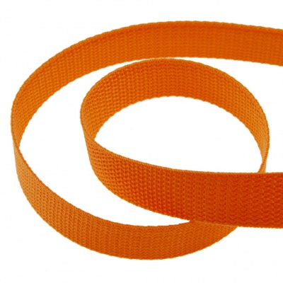 Стропа текстильная, шир. 25 мм (в нам. 50+/-1 ярд), цвет оранжевый - купить в Нижнем Новгороде. Цена: 409.94 руб.