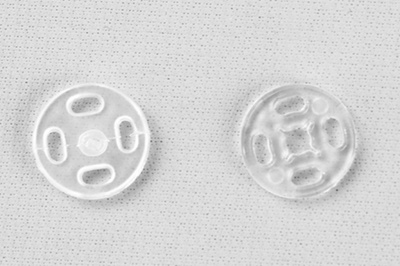 Кнопки пришивные пластиковые 11,5 мм, блистер 24шт, цв.-прозрачные - купить в Нижнем Новгороде. Цена: 59.44 руб.